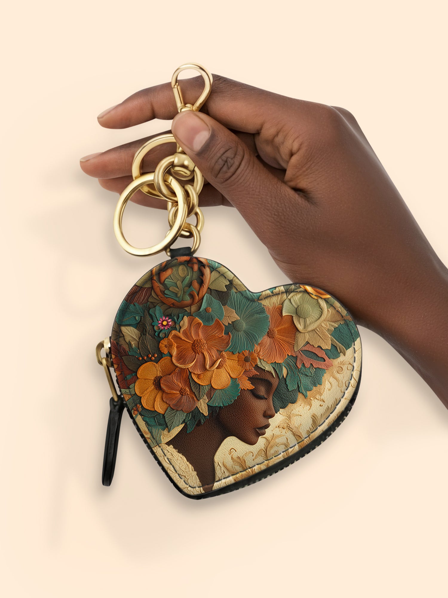 Blossom Divinity Heart Coin Pouch Bag Charm QR0HH070