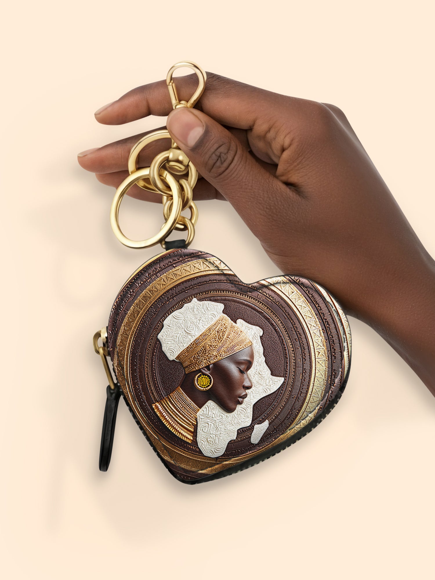 Motherland Grace Heart Coin Pouch Bag Charm QR0TV199
