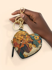 Bound by Knowledge Heart Coin Pouch Bag Charm QR0TD032