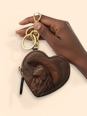 Cowgirl Vibes Heart Coin Pouch Bag Charm QR0TD301
