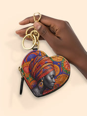Ancestral Veil Heart Coin Pouch Bag Charm QR0TD701