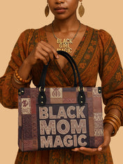 Black Mom Magic Premium Leather Handbag QR0TD657