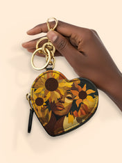 Blooming Within Heart Coin Pouch Bag Charm QR0TV021