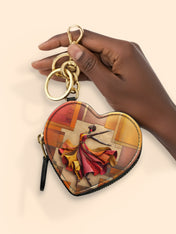 Rhythm of the Soul Heart Coin Pouch Bag Charm QR0TD090