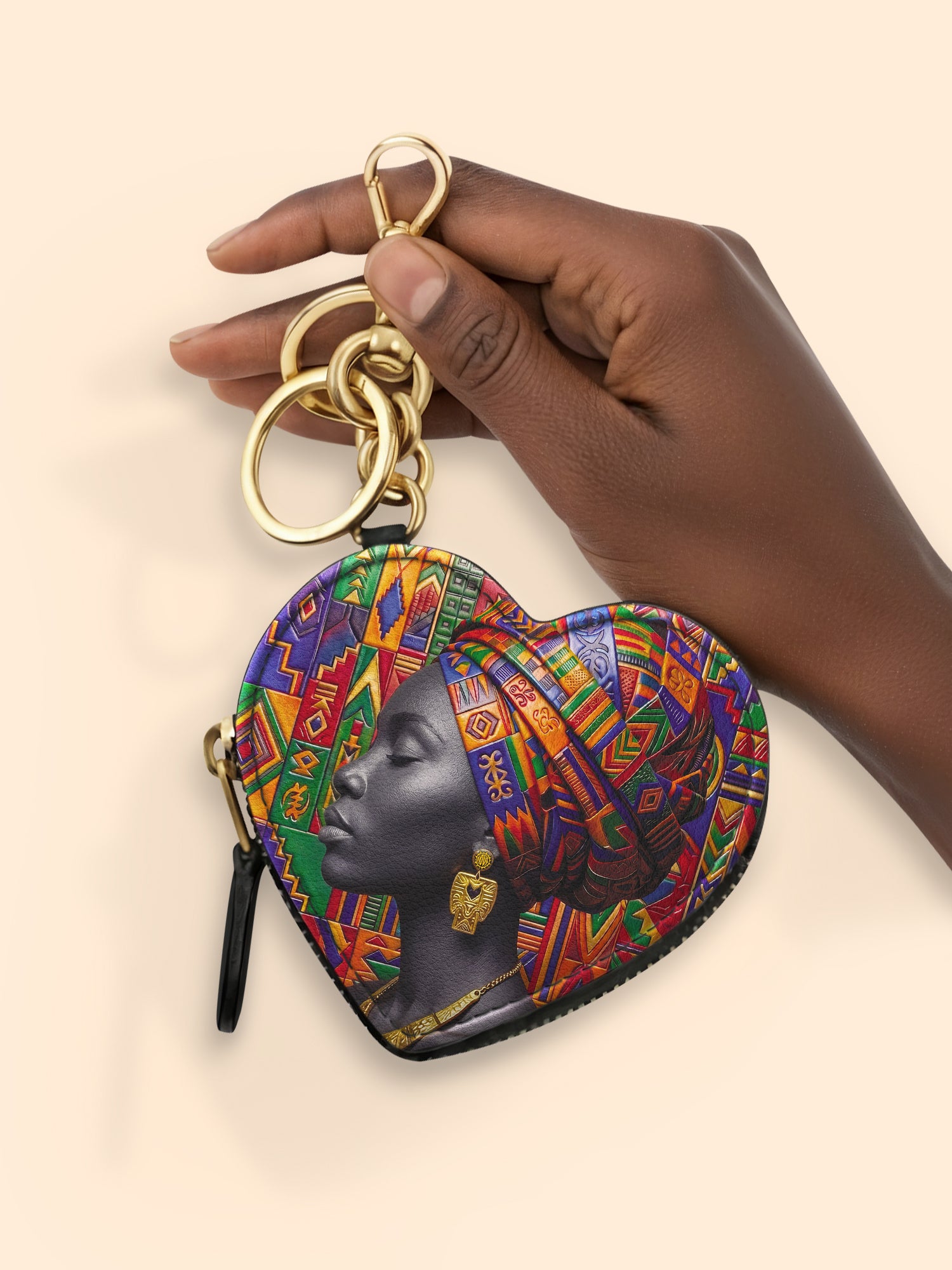 Rooted Aura Heart Coin Pouch Bag Charm QR0TD702