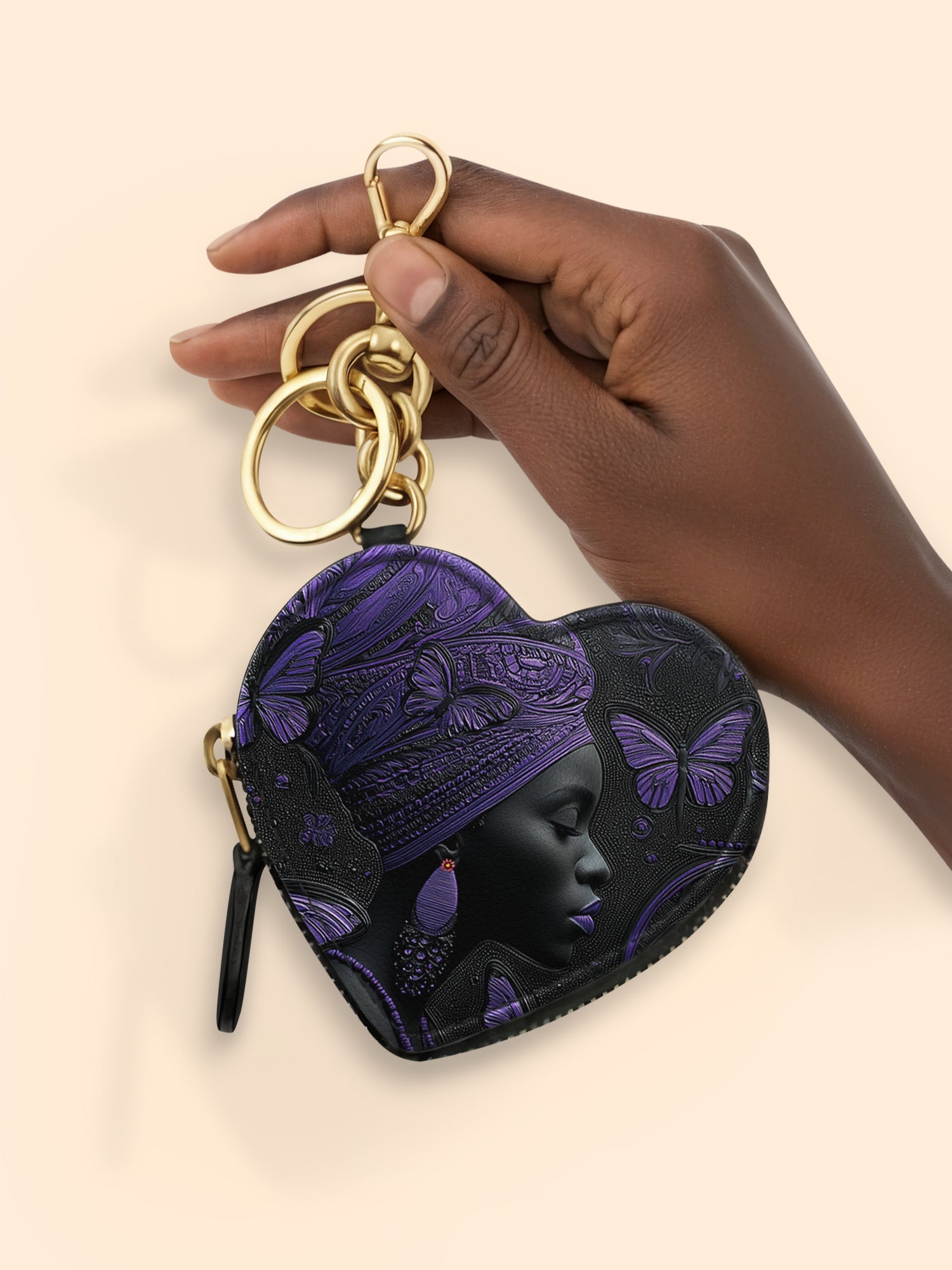 Majesty Known Heart Coin Pouch Bag Charm QR0XD257