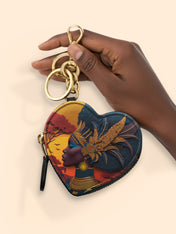 African Aspirations Heart Coin Pouch Bag Charm QR0HH057