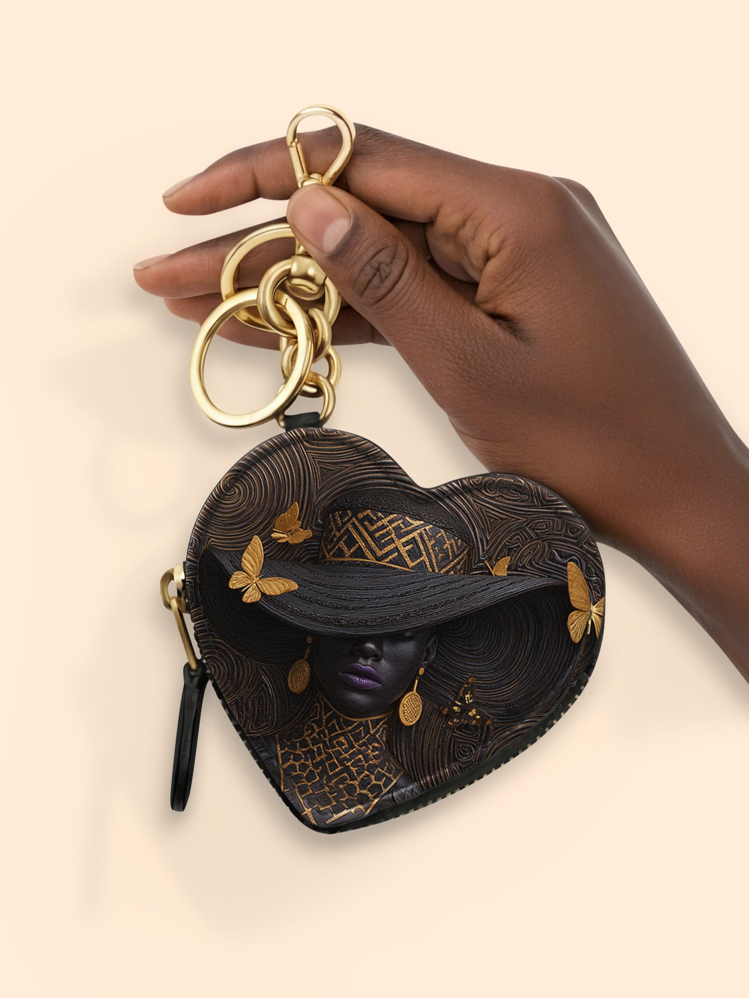 Voices of Glory Heart Coin Pouch Bag Charm QR0XD722