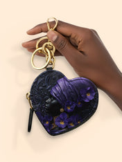 African Amulet Heart Coin Pouch Bag Charm QR0XD530