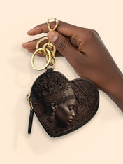 Back To Africa V2 Heart Coin Pouch Bag Charm QR0XD731
