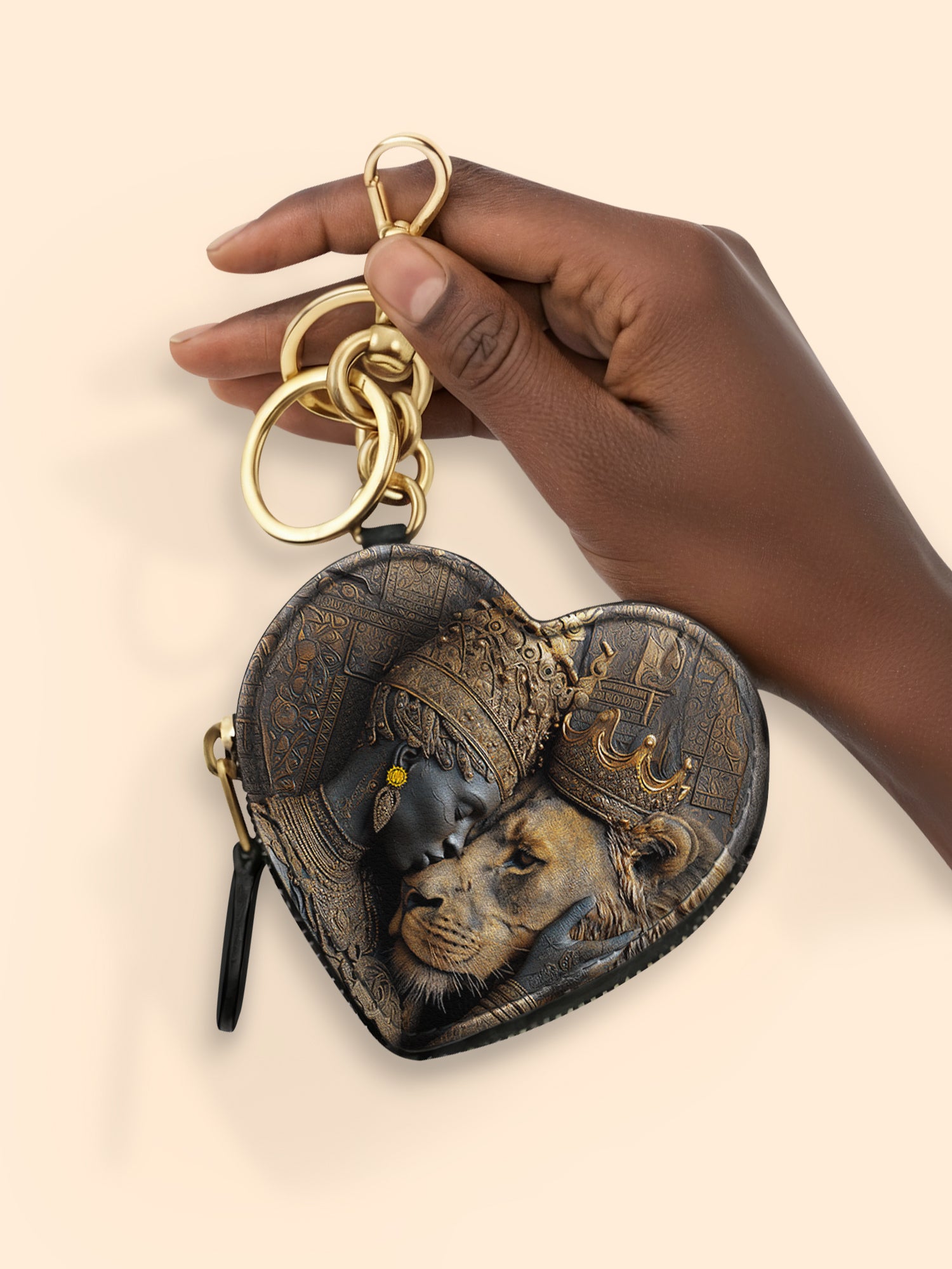 Desert Empress Heart Coin Pouch Bag Charm QR0HH148