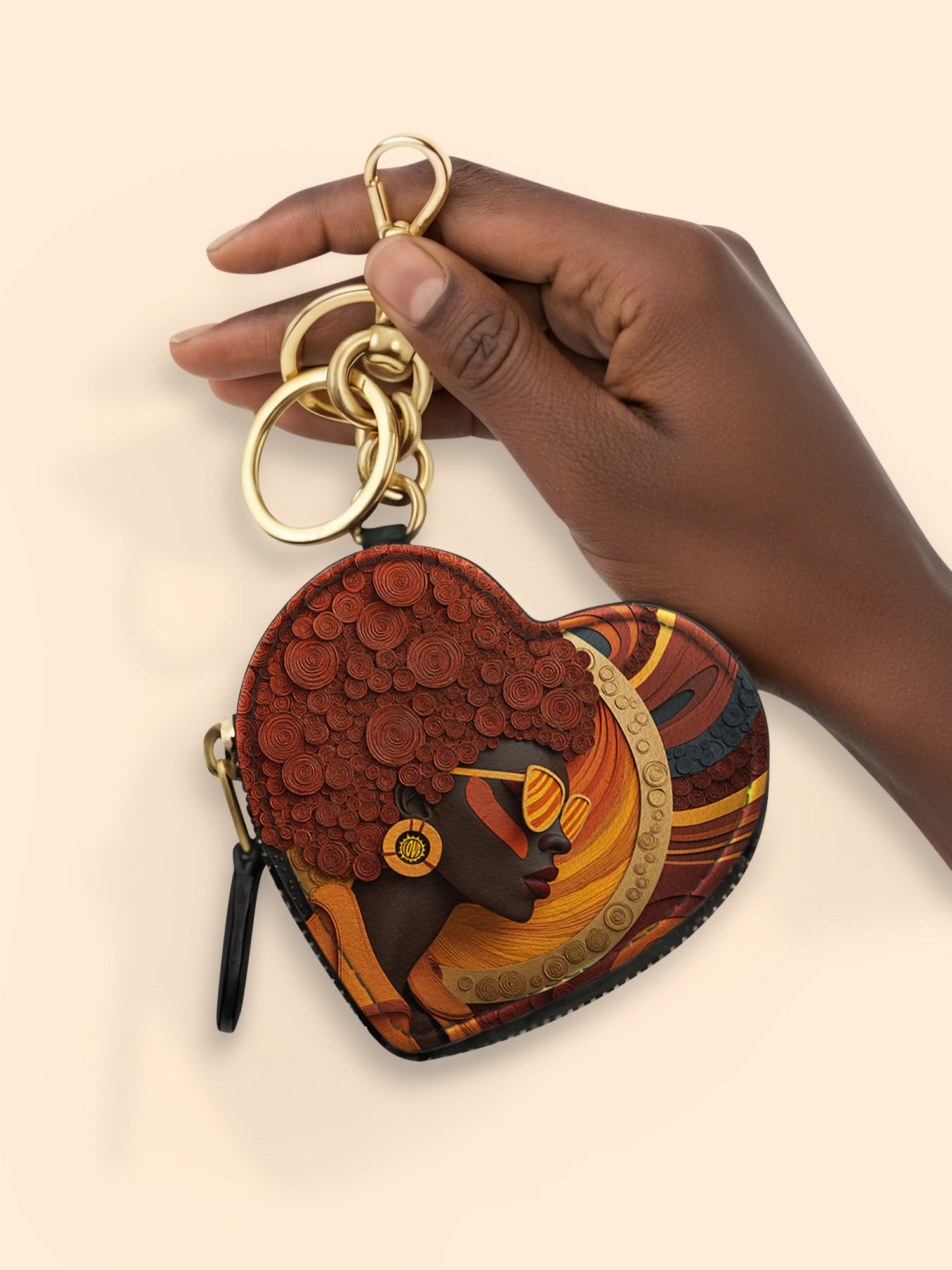 Royal Vision Heart Coin Pouch Bag Charm QR0TD313