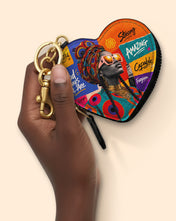 Boldly Blessed Heart Coin Pouch Bag Charm QR0TV275