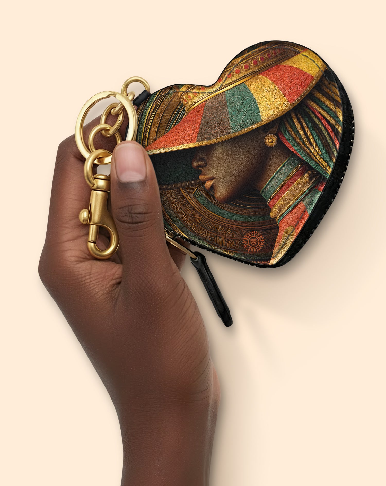 Veiled Pride Heart Coin Pouch Bag Charm QR0TV024