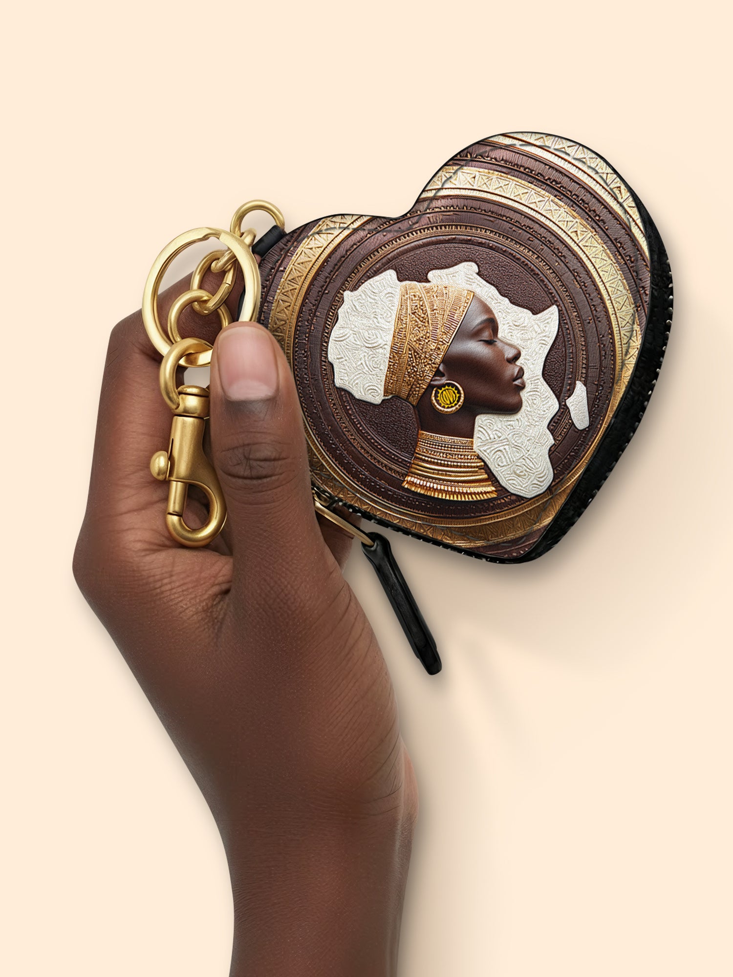 Motherland Grace Heart Coin Pouch Bag Charm QR0TV199