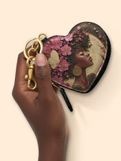 Addis Ababa Heart Coin Pouch Bag Charm QR0HH017