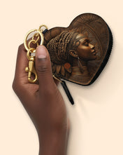 Aasha Africa Heart Coin Pouch Bag Charm QR0XD607