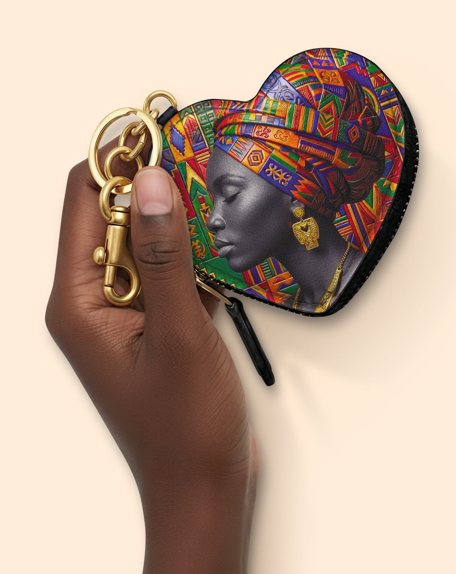 Rooted Aura Heart Coin Pouch Bag Charm QR0TD702