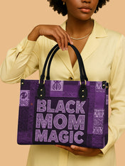 Black Mom Magic Amethyst Premium Leather Handbag QR0TD661