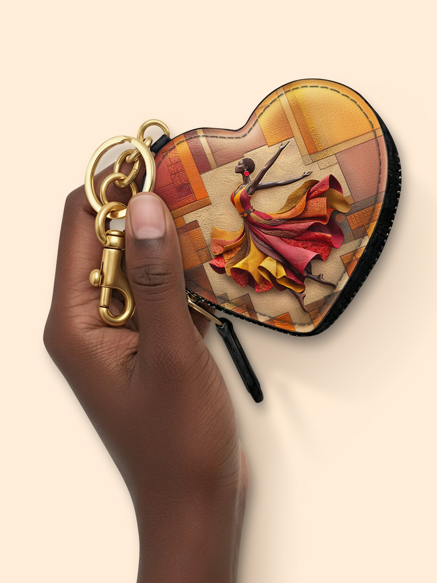 Rhythm of the Soul Heart Coin Pouch Bag Charm QR0TD090