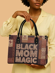 Black Mom Magic Premium Leather Handbag QR0TD657
