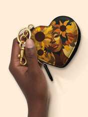 Blooming Within Heart Coin Pouch Bag Charm QR0TV021