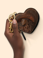 Cowgirl Vibes Heart Coin Pouch Bag Charm QR0TD301