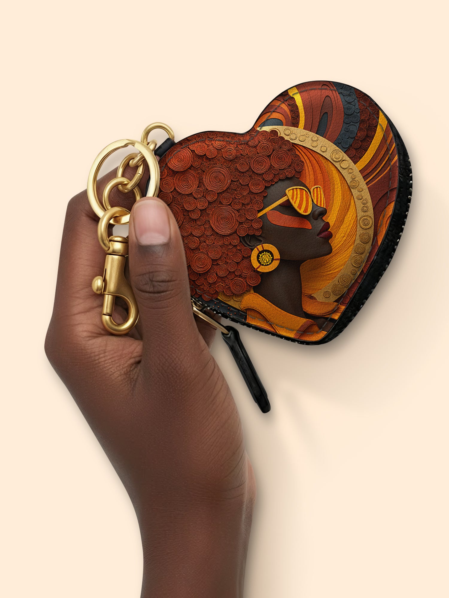 Royal Vision Heart Coin Pouch Bag Charm QR0TD313