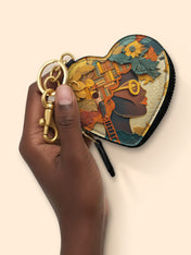 Bound by Knowledge Heart Coin Pouch Bag Charm QR0TD032