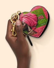 Pink Sovereign Heart Coin Pouch Bag Charm QR0TD709