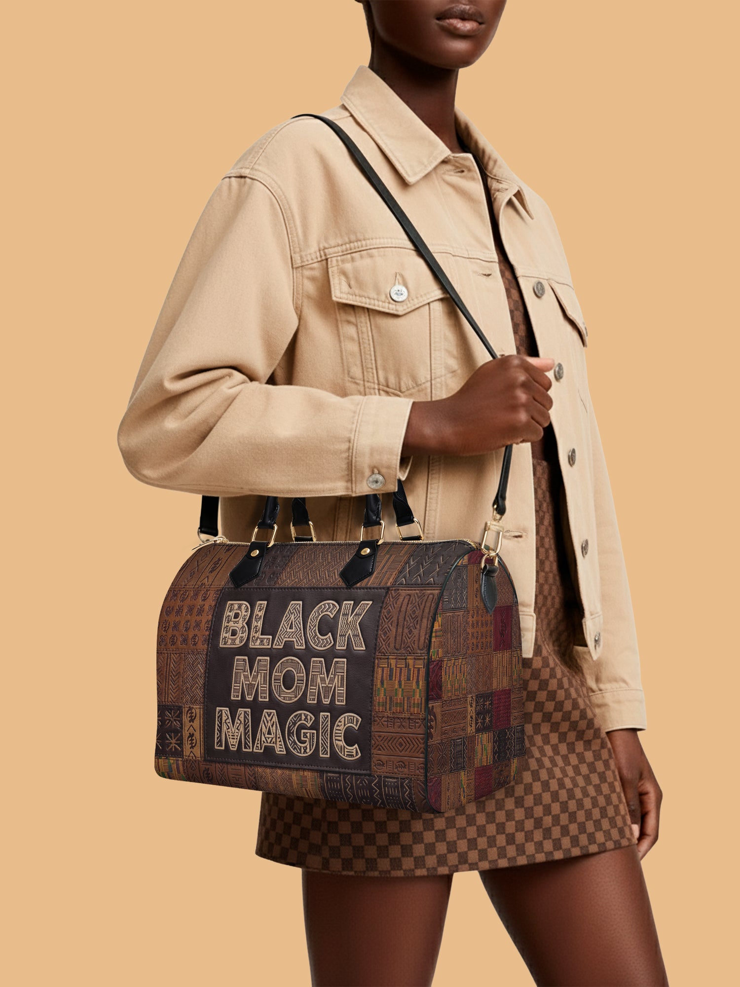 Magic Mama Leather Boston Bag QR0TD658