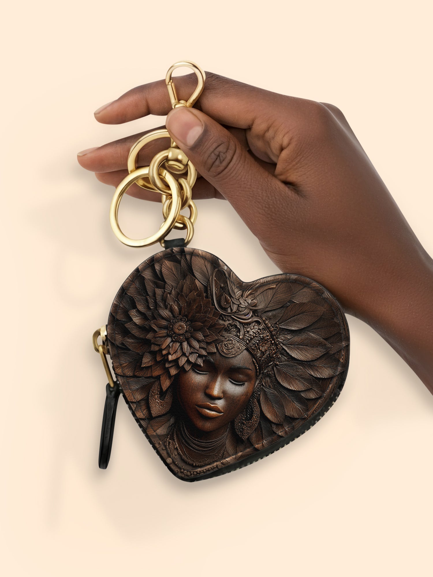 Ancestor Call Heart Coin Pouch Bag Charm QR0XD241