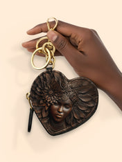 Ancestor Call Heart Coin Pouch Bag Charm QR0XD241