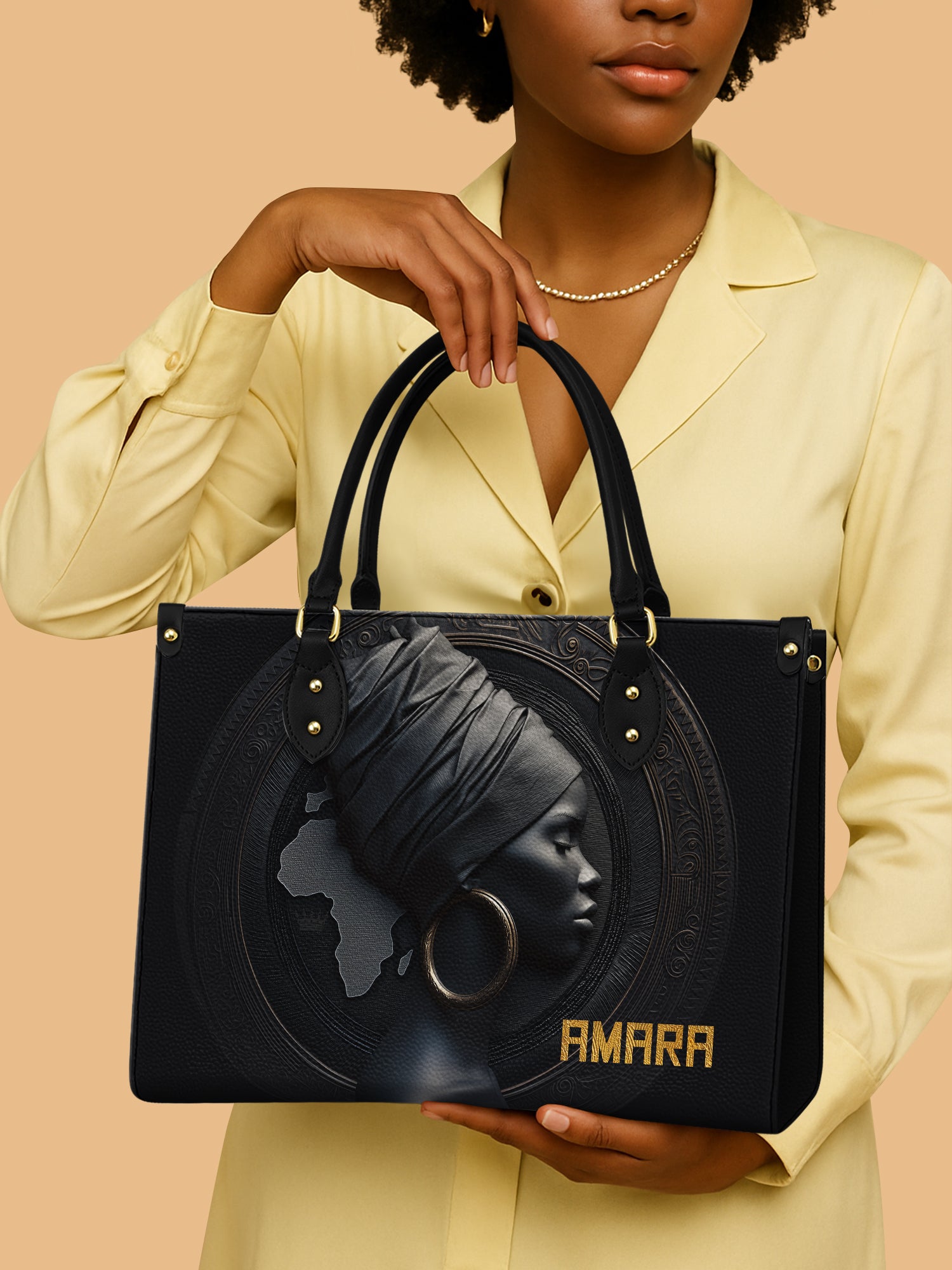 Pure Ebony Premium Leather Handbag