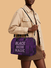 Magic Mama Amethyst Leather Boston Bag QR0TD662