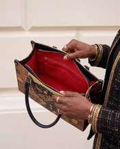 Bold African Premium Leather Handbag QR0XD810
