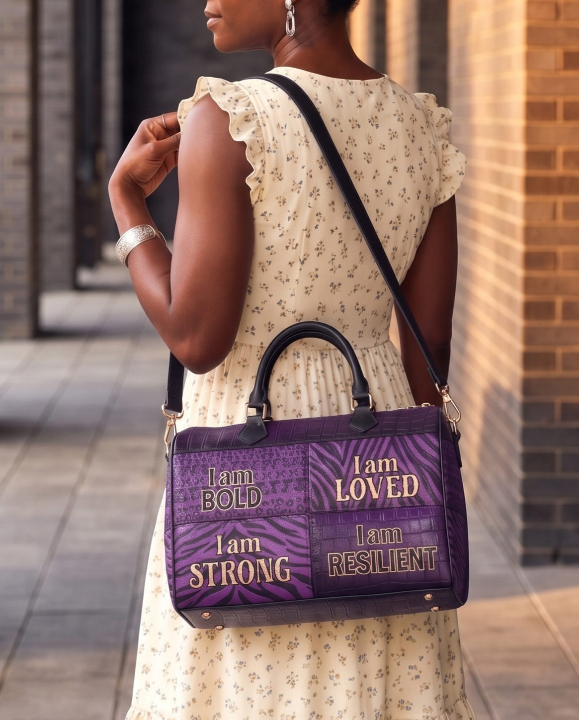 Resilient Spirit Leather Boston Bag QR0XD1049