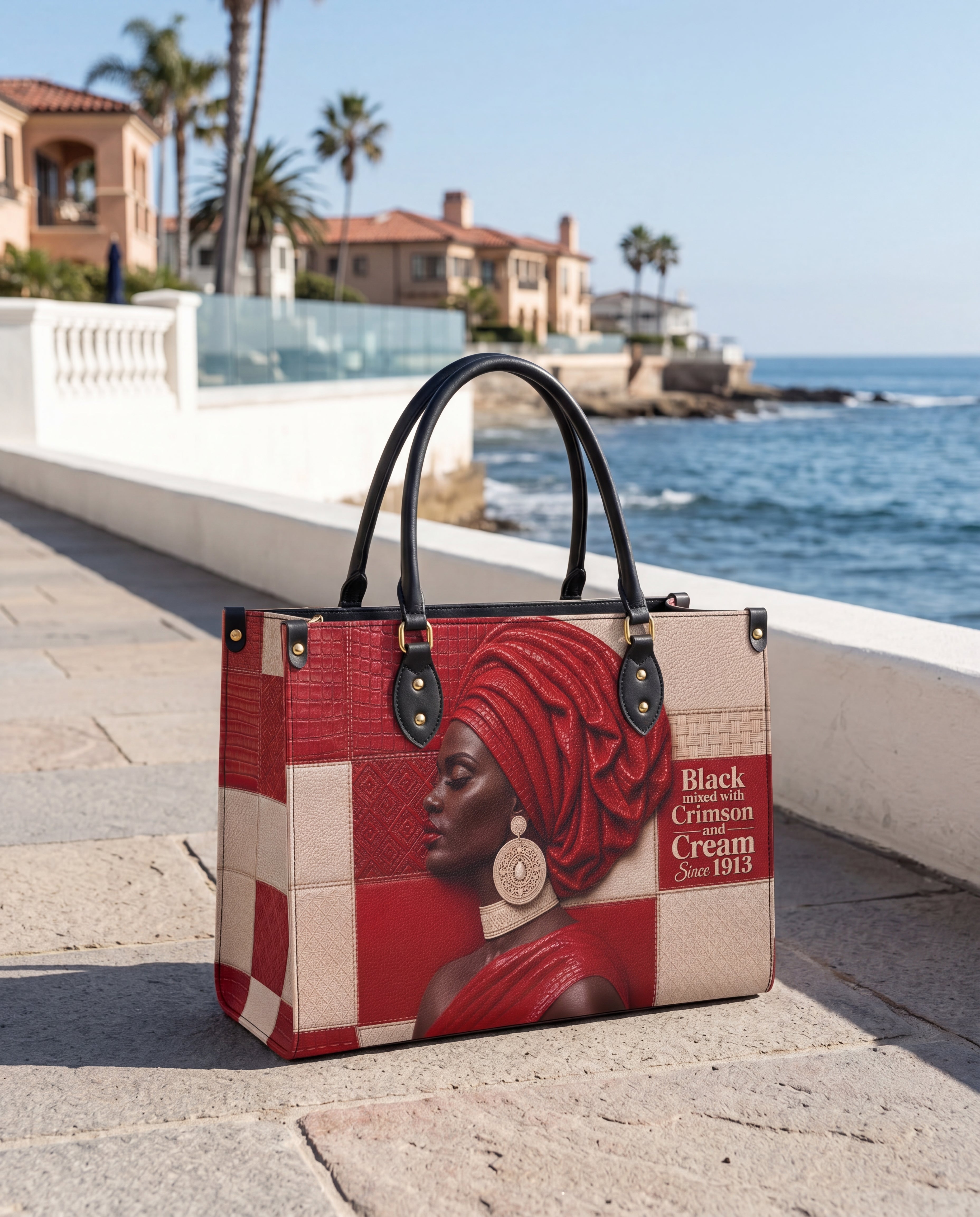 Draped in Crimson Premium Leather Handbag QR0XD500