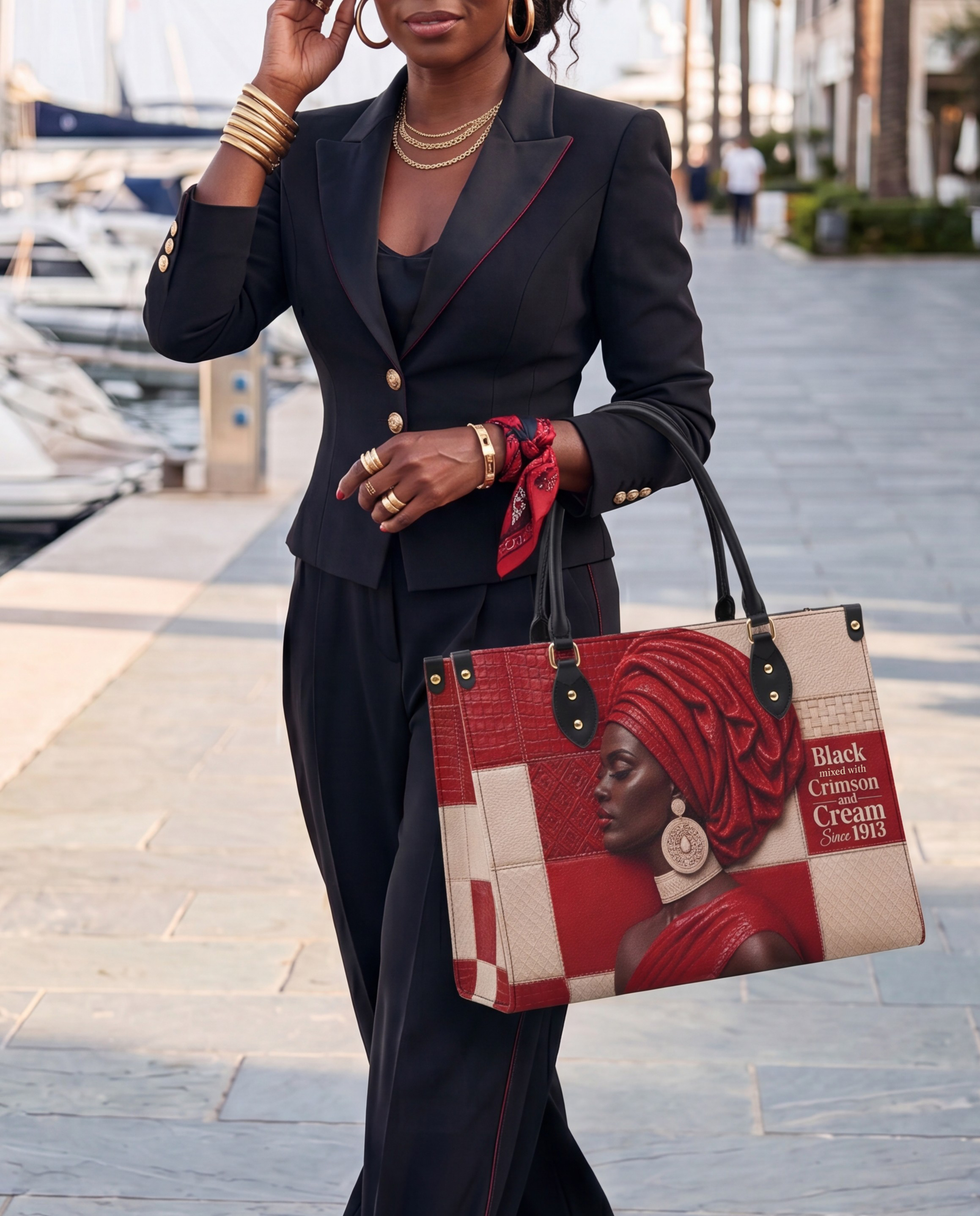 Draped in Crimson Premium Leather Handbag QR0XD500