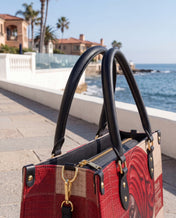 Draped in Crimson Premium Leather Handbag QR0XD500