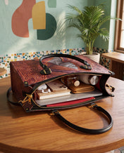 Ancestral Reign Premium Leather Handbag QR0XD857
