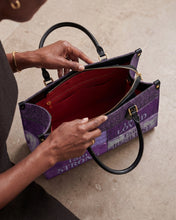Purple Affirmations Premium Leather Handbag QR0XD1048