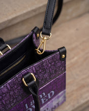 Purple Affirmations Premium Leather Handbag QR0XD1048