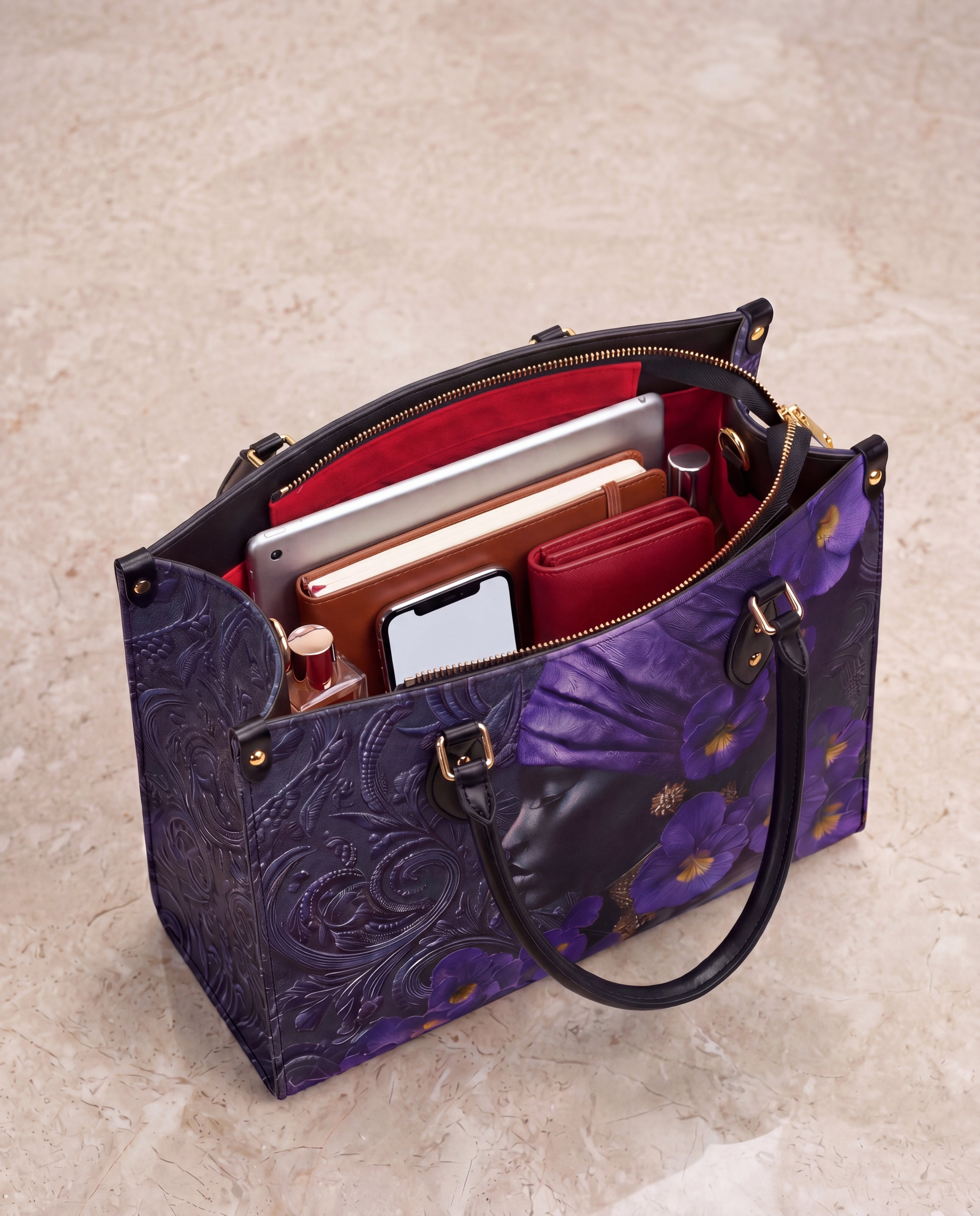 African Amulet Premium Leather Handbag QR0XD530