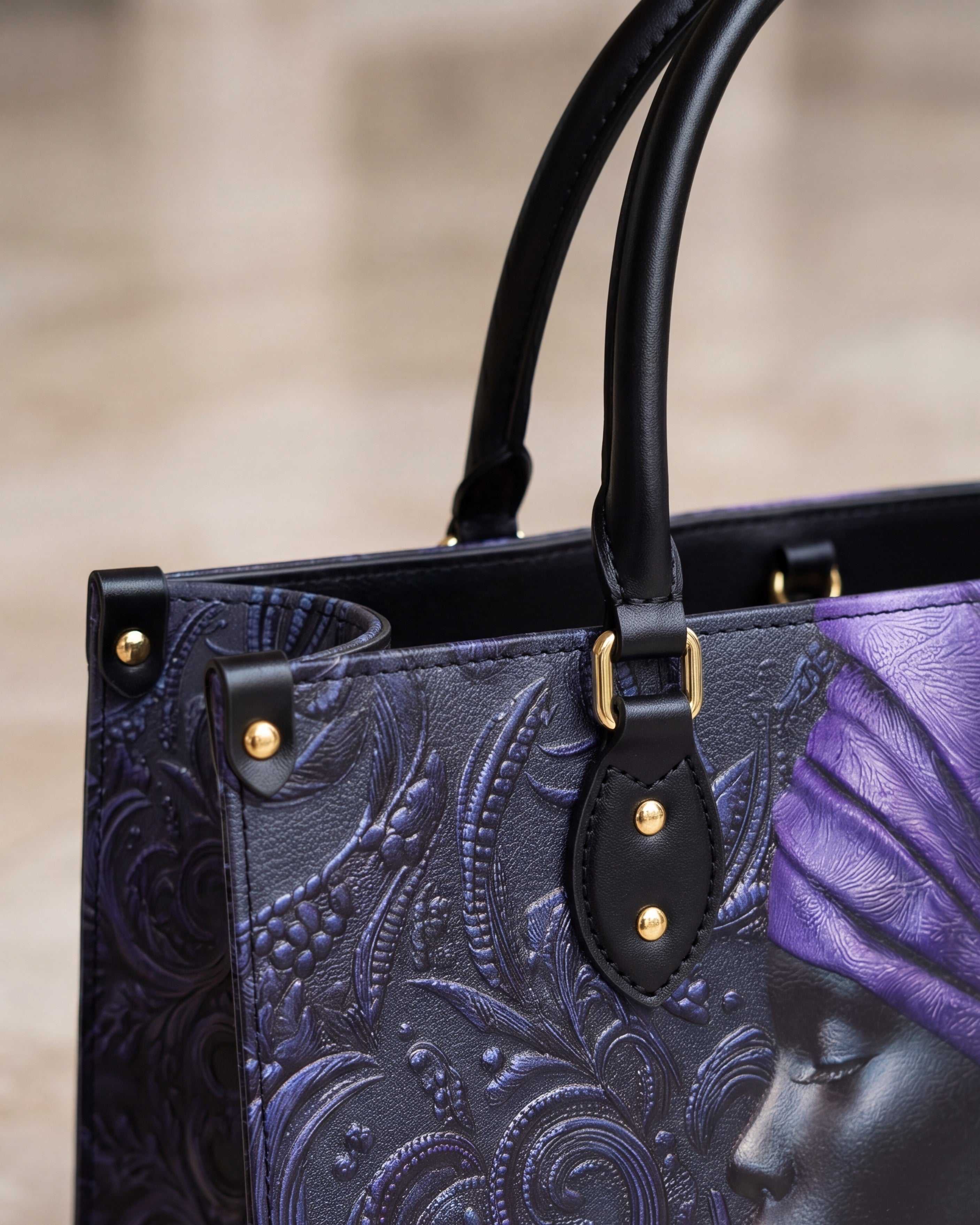 African Amulet Premium Leather Handbag QR0XD530