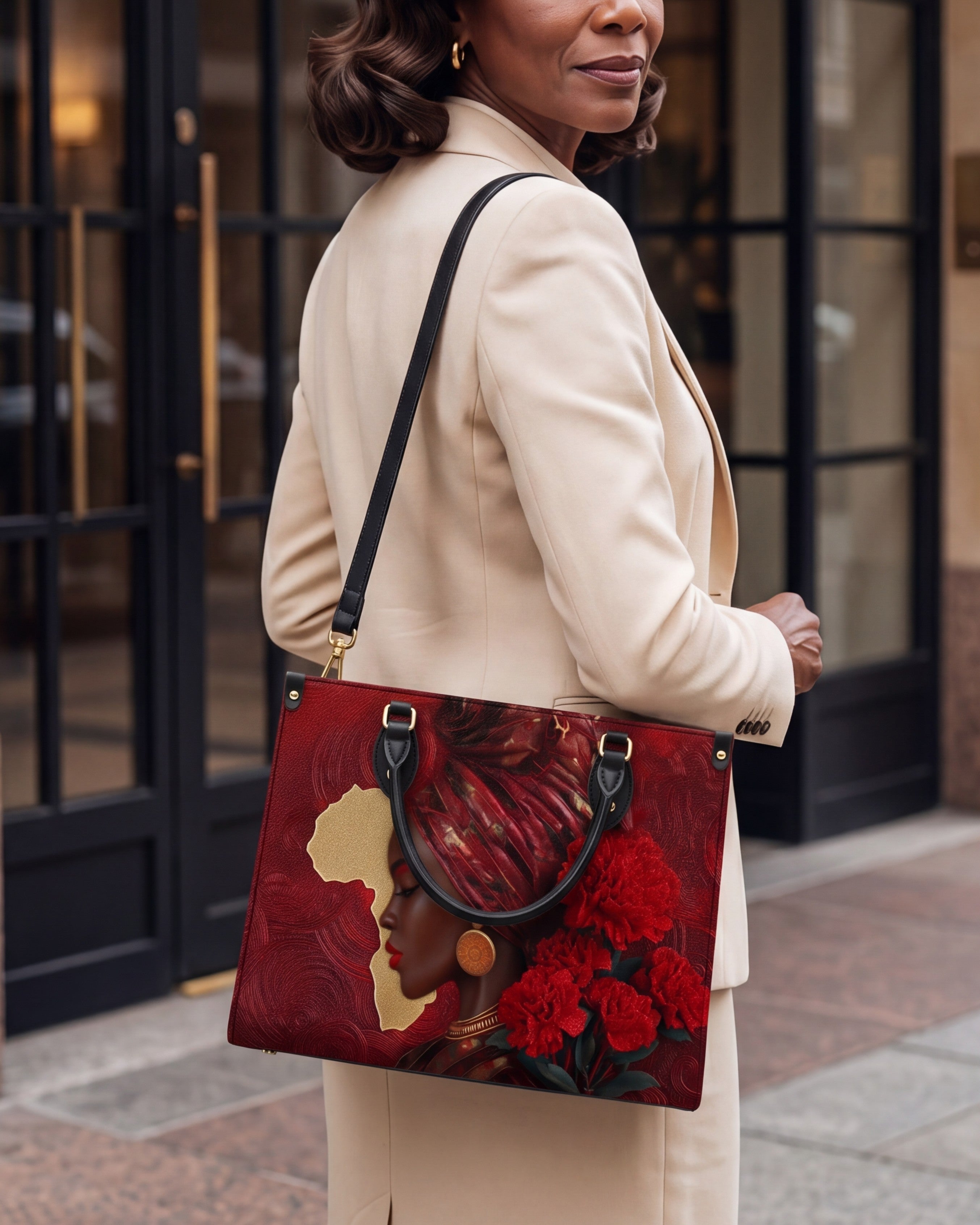 African Blaze Premium Leather Handbag QR0XD537