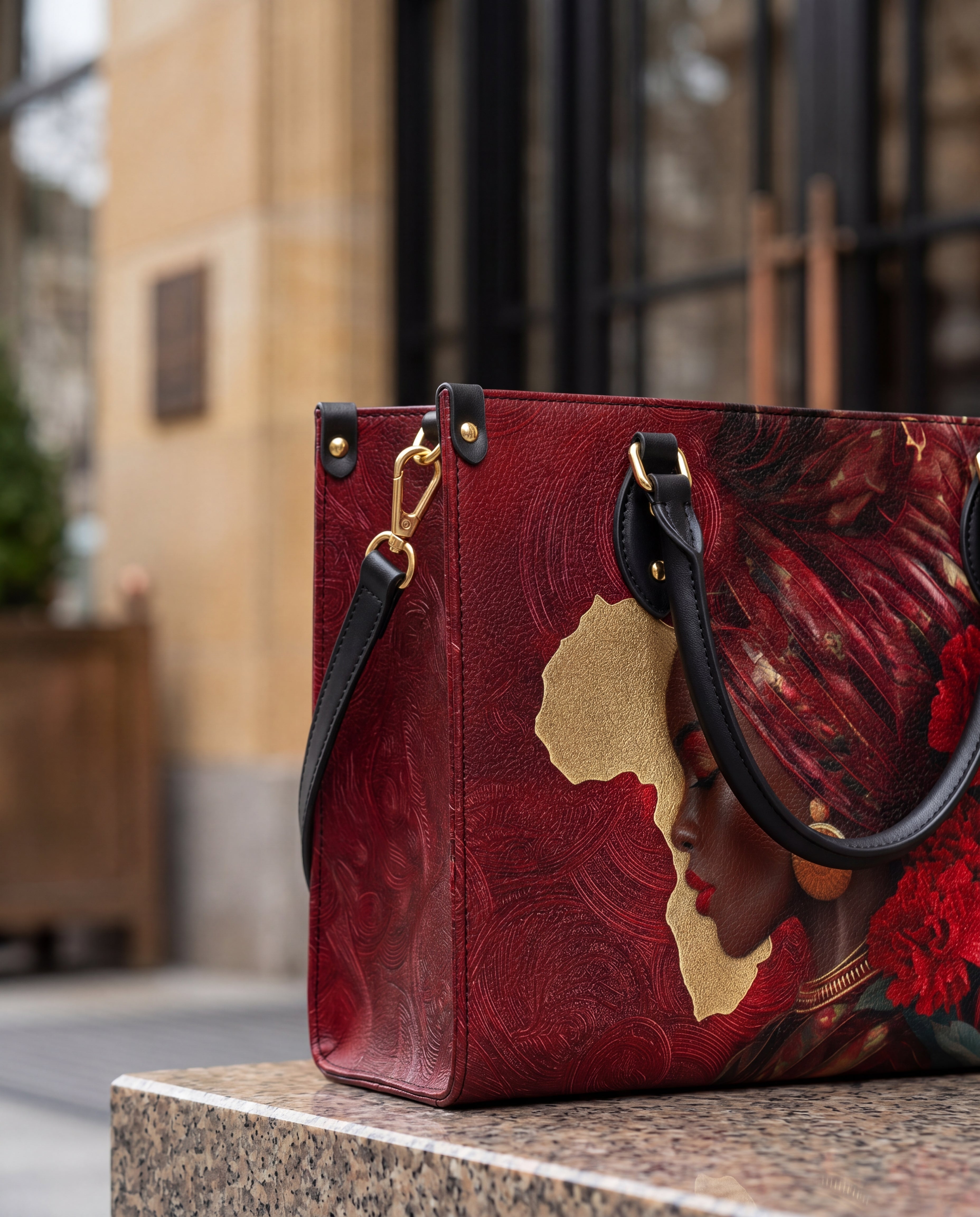 African Blaze Premium Leather Handbag QR0XD537