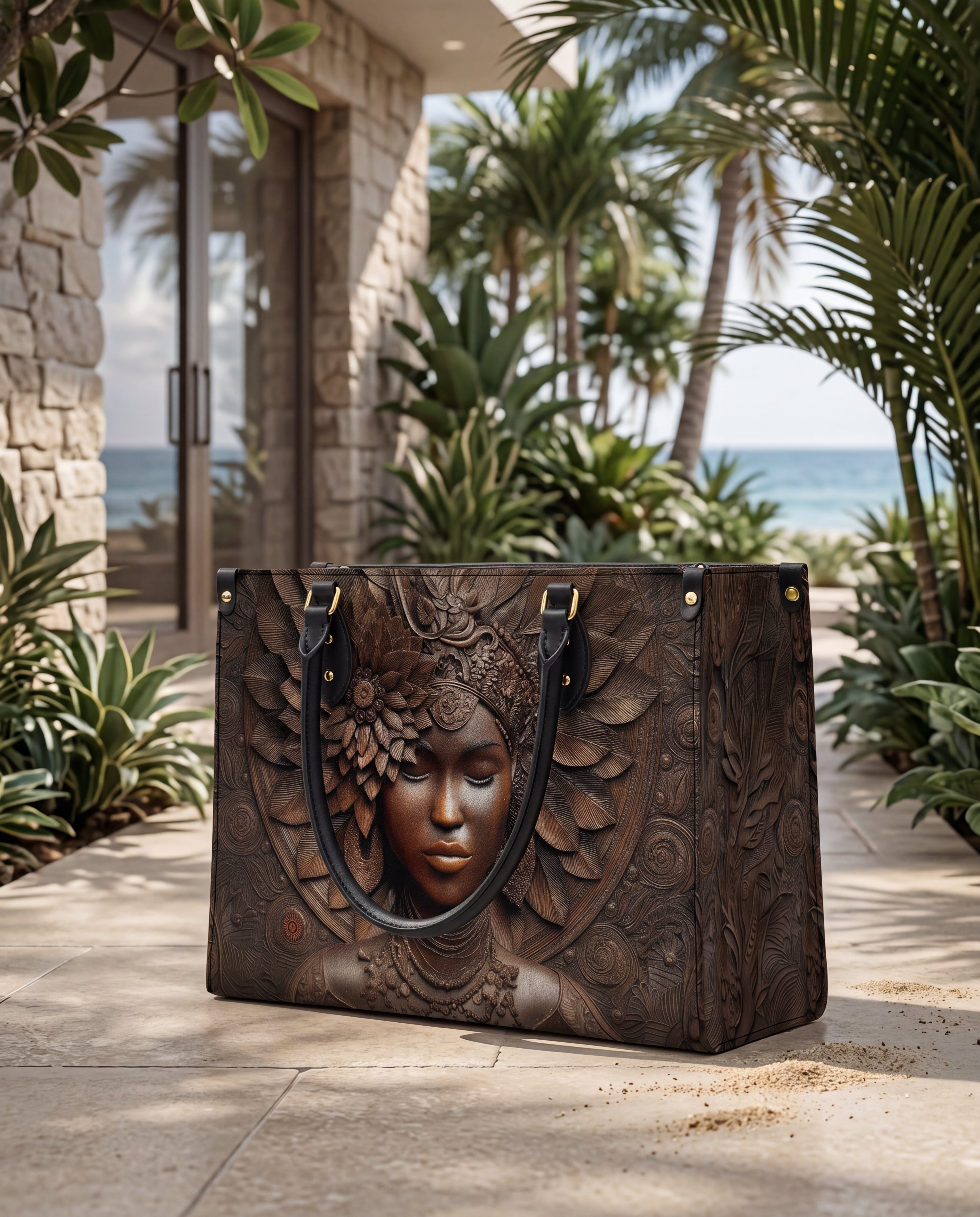 Ancestor Call Premium Leather Handbag QR0XD241