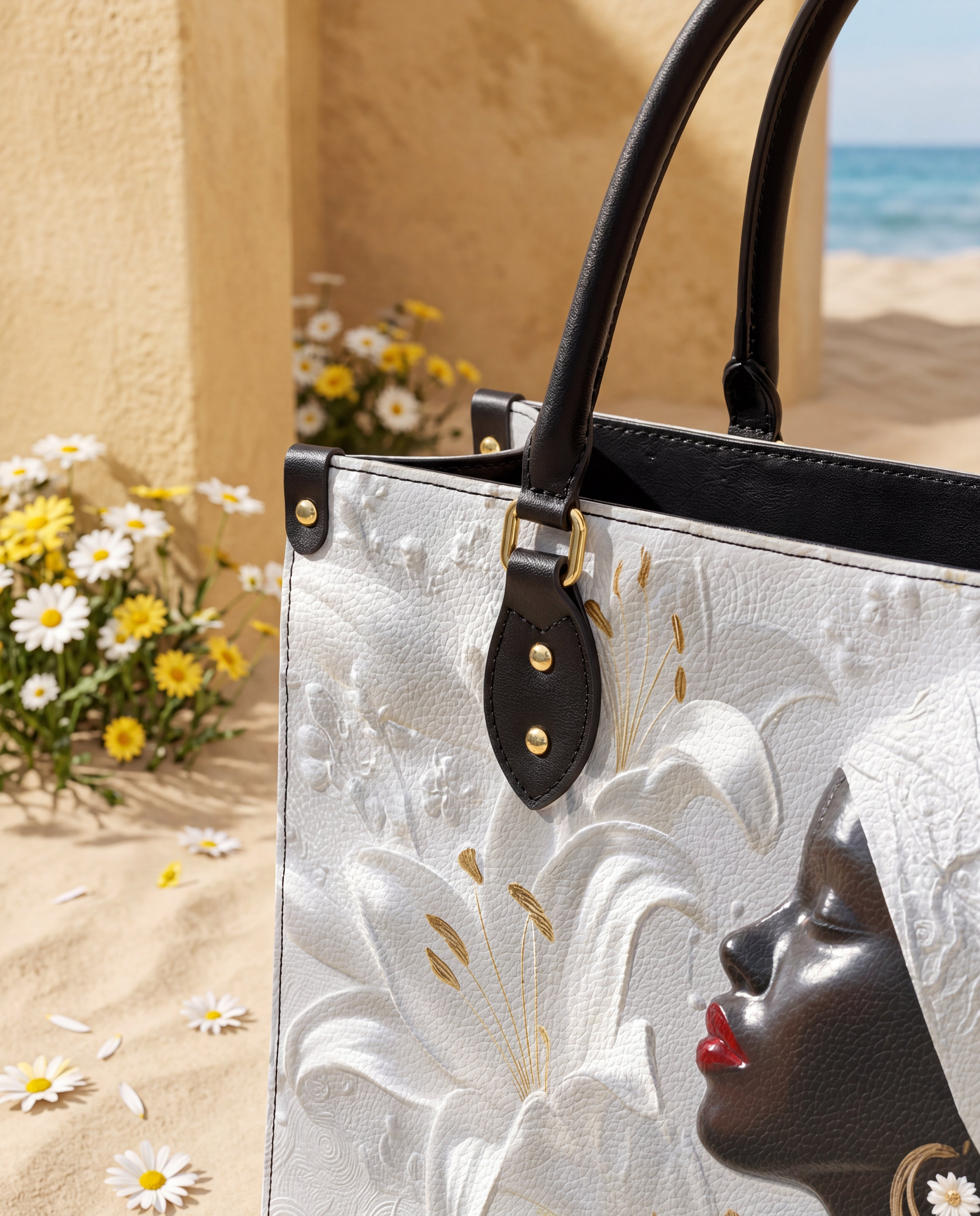 African Aureole Premium Leather Handbag QR0XD532