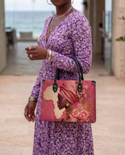 African Blossom Premium Leather Handbag QR0XD538